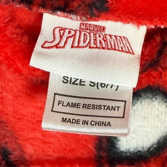 Boys Spiderman Plush Bath Robe - Picture 4 of 10